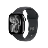 IR - Apple Watch Series 11 GPS 46mm Jet Black Aluminium Case with Black Sport Band - M/L