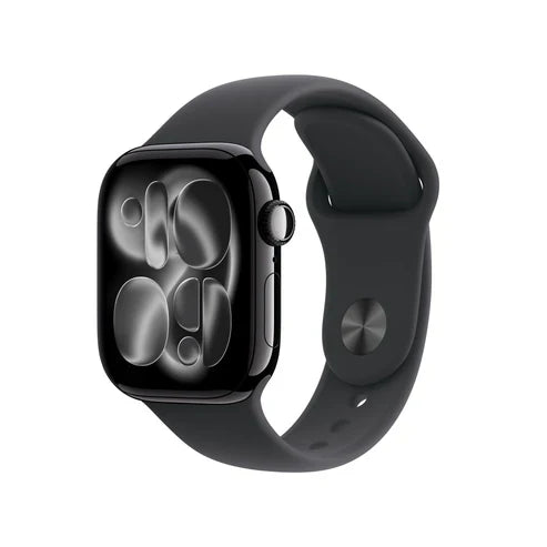 IR - Apple Watch Series 11 GPS 42mm Jet Black Aluminium Case with Black Sport Band - S/M