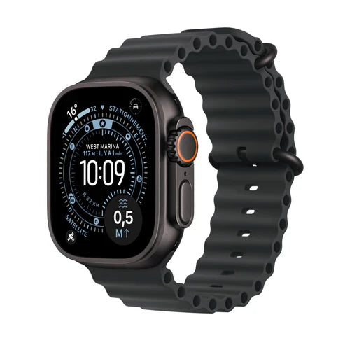 IR - Apple Watch Ultra 3 GPS + Cellular 49mm Black Titanium Case with Black Ocean Band