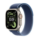 IR - Apple Watch Ultra 3 GPS + Cellular 49mm Natural Titanium Case with Blue/Bright Blue Trail Loop - S/M
