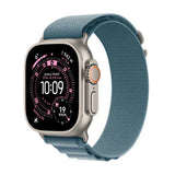 IR - Apple Watch Ultra 3 GPS + Cellular 49mm Natural Titanium Case with Light Blue Alpine Loop - Small
