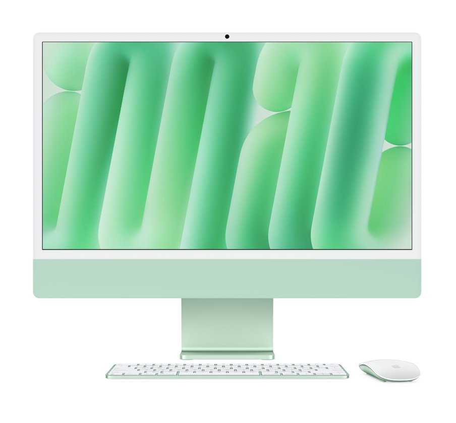 IR - 24-inch iMac with Retina 4.5K display: Apple M4 chip with 8‑core CPU and 8‑core GPU, 16GB, 256GB SSD - Green